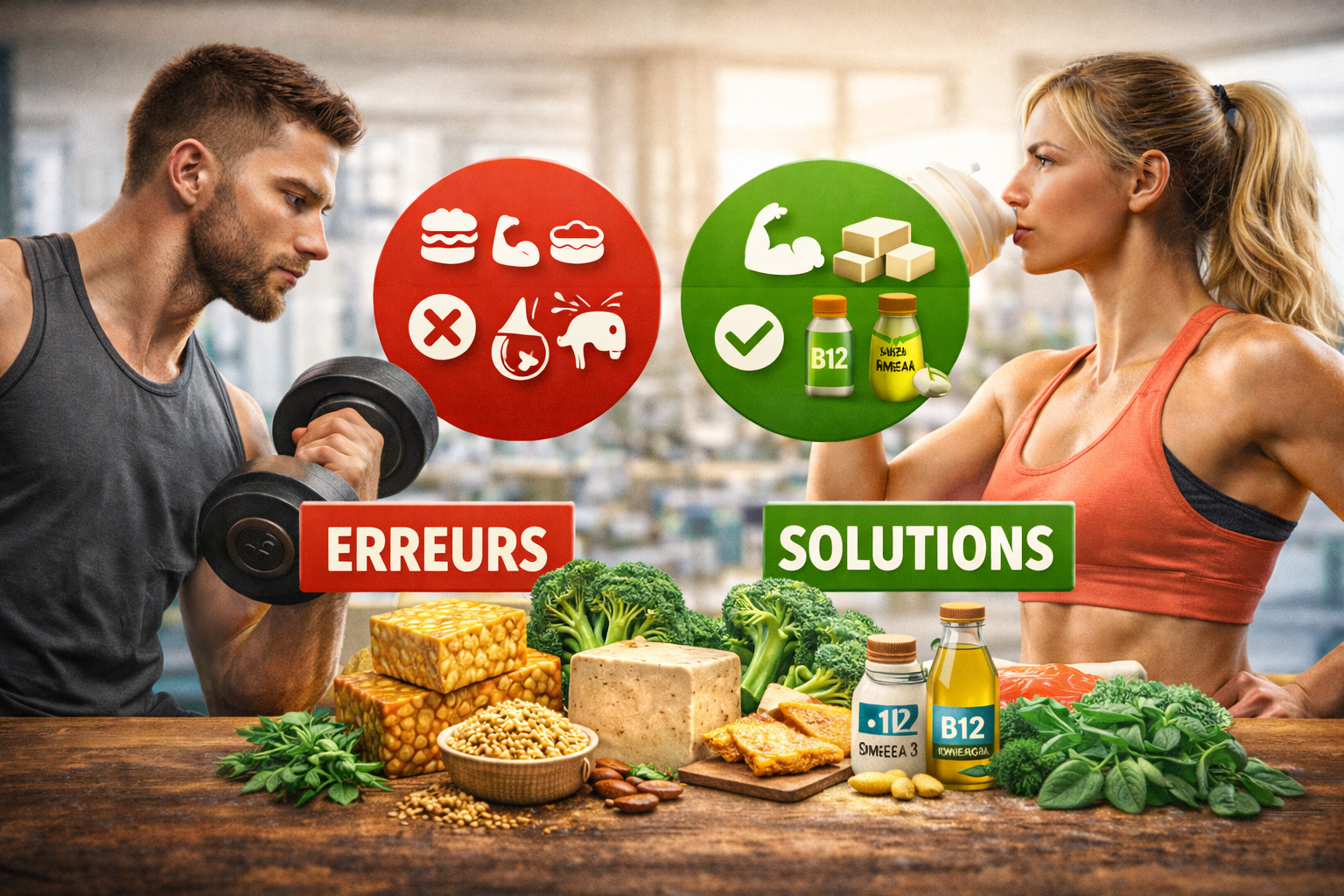 Repas post-entraînement végan riche en protéines et glucides pour performance et récupération